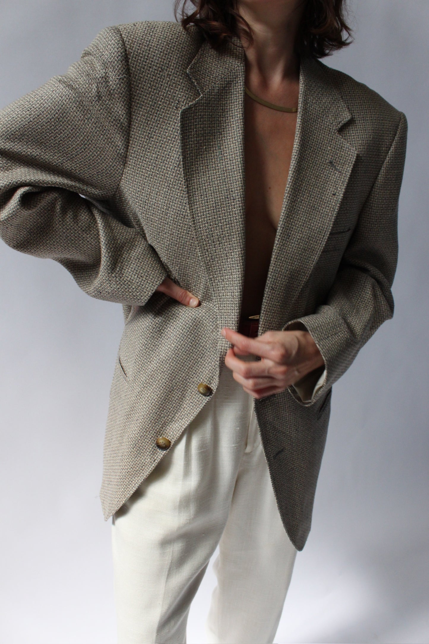 Incredible Vintage Woven Silk Blazer