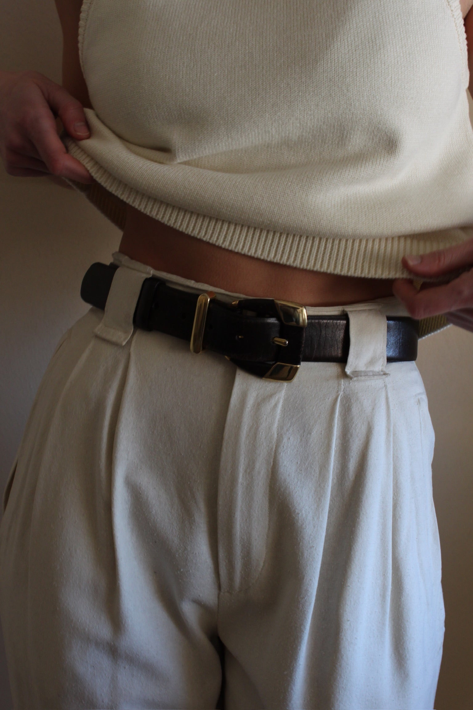 donna karan leather belt