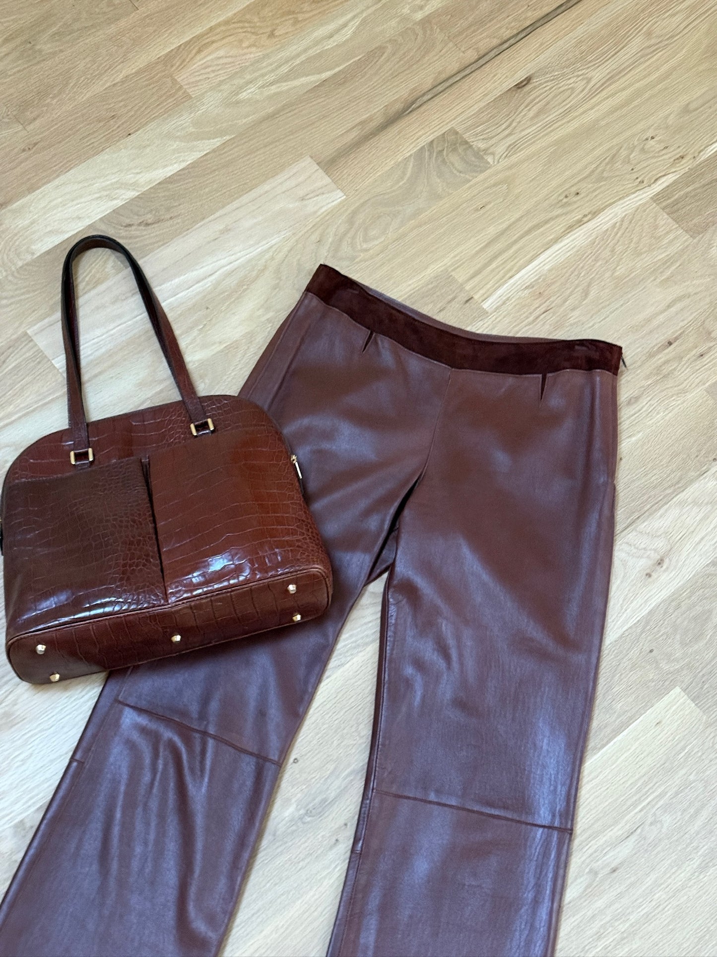 Luxurious Vintage Chocolate Leather Pants