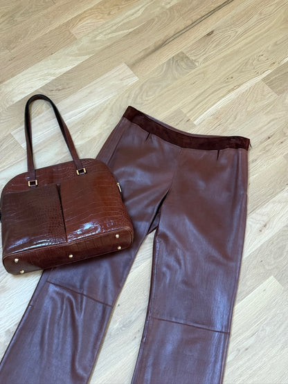 Luxurious Vintage Chocolate Leather Pants