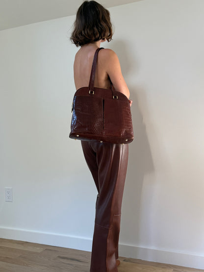 Luxurious Vintage Chocolate Leather Pants