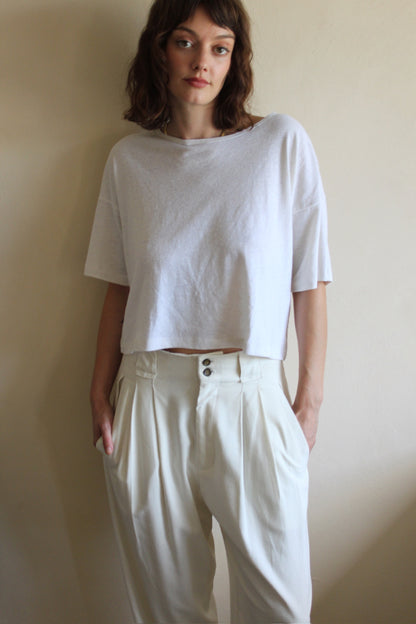 Lenny Hemp Jersey Cropped Tee