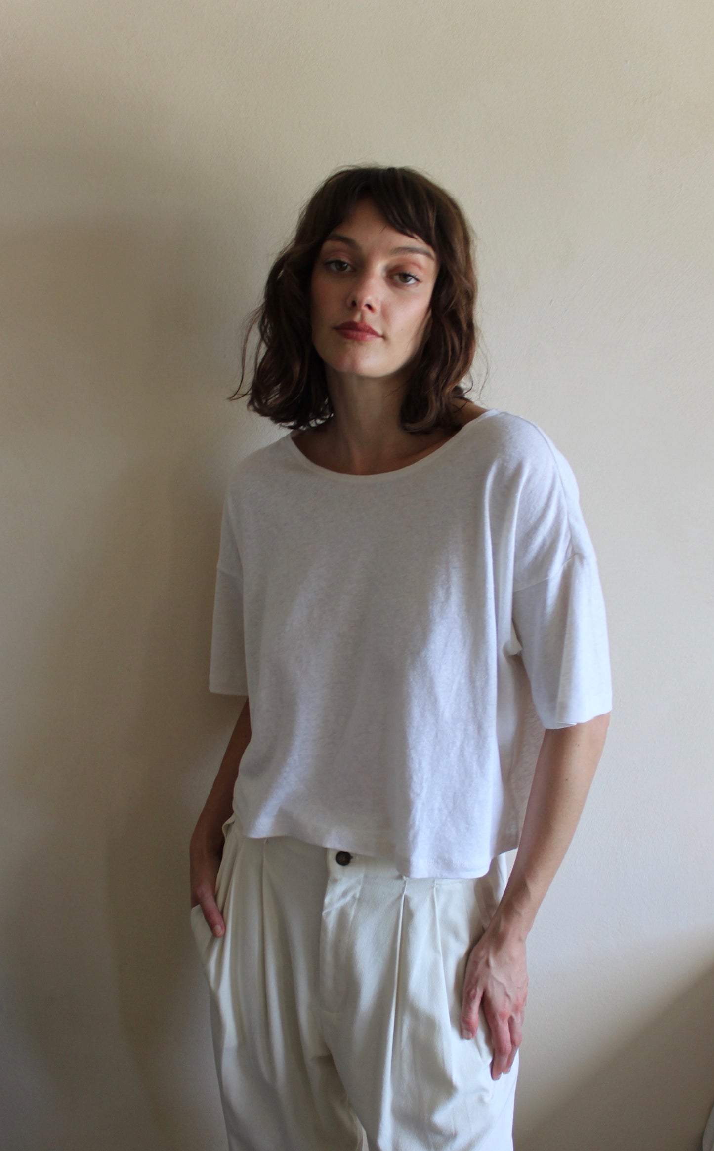 Lenny Hemp Jersey Cropped Tee