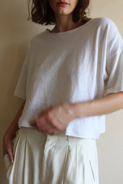 Lenny Hemp Jersey Cropped Tee