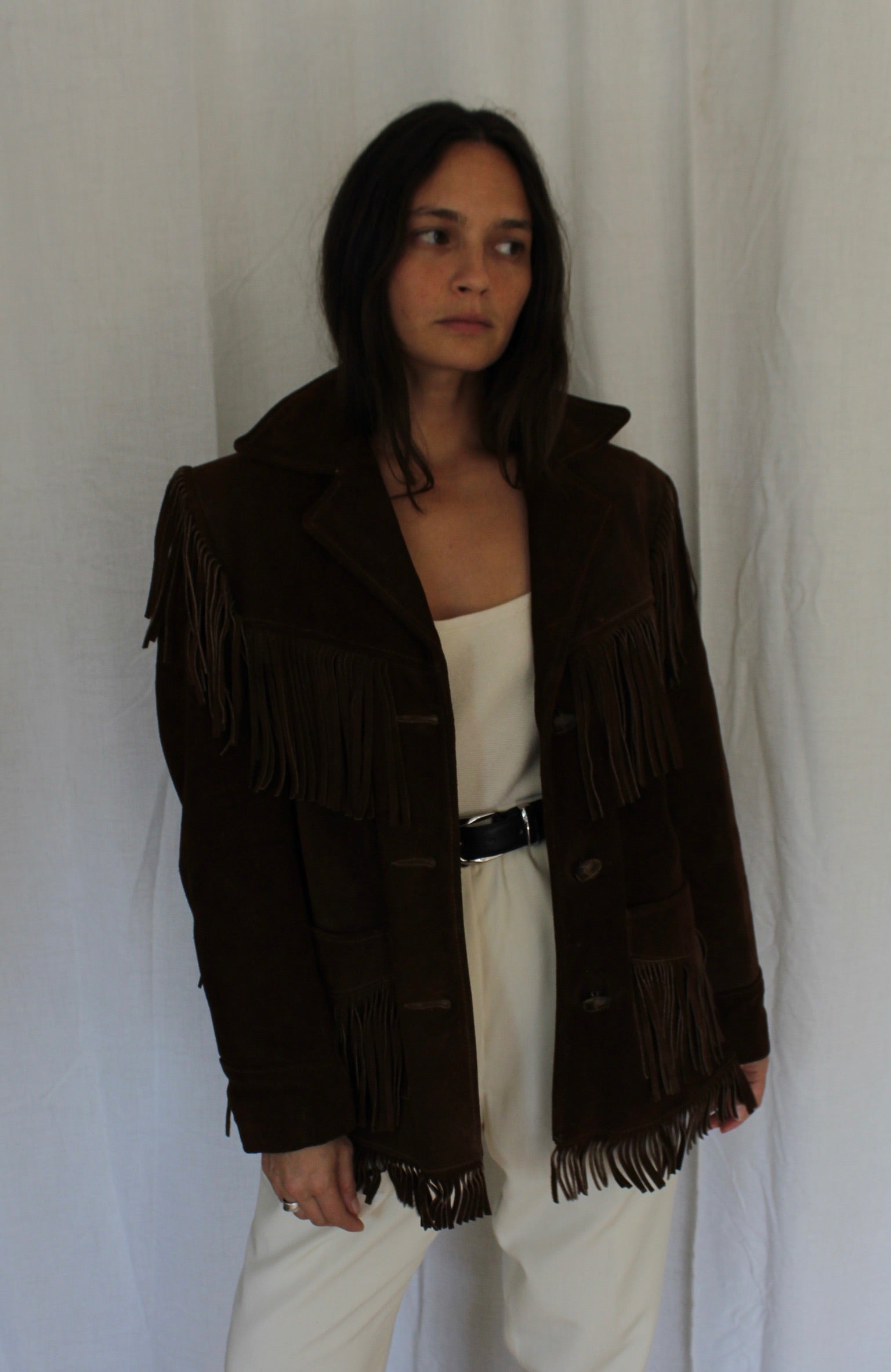 Rare Vintage Walnut Suede Fringe Jacket – NA NIN