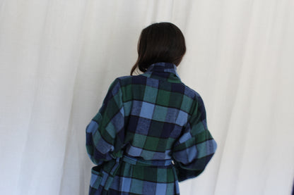 Vintage Christian Dior Plaid Belted Robe