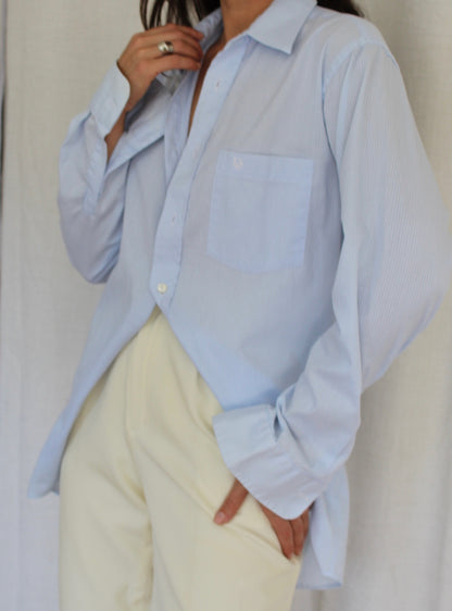 Vintage Embroidered Christian Dior Sky Button Down