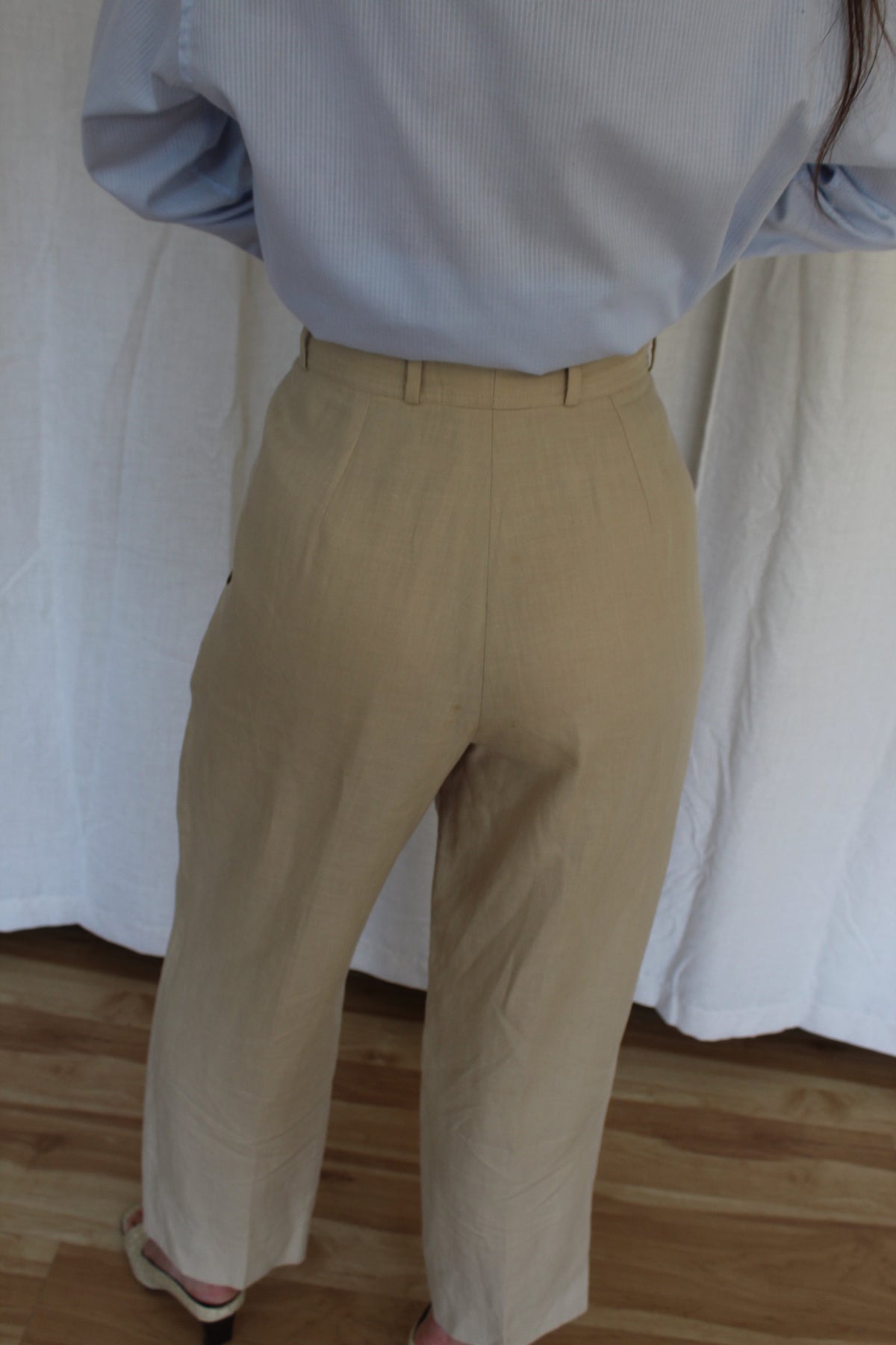 Vintage Valentino Pleated Linen Trousers