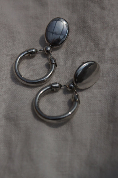 Incredible Sterling Silver Drop Hoop Earrings