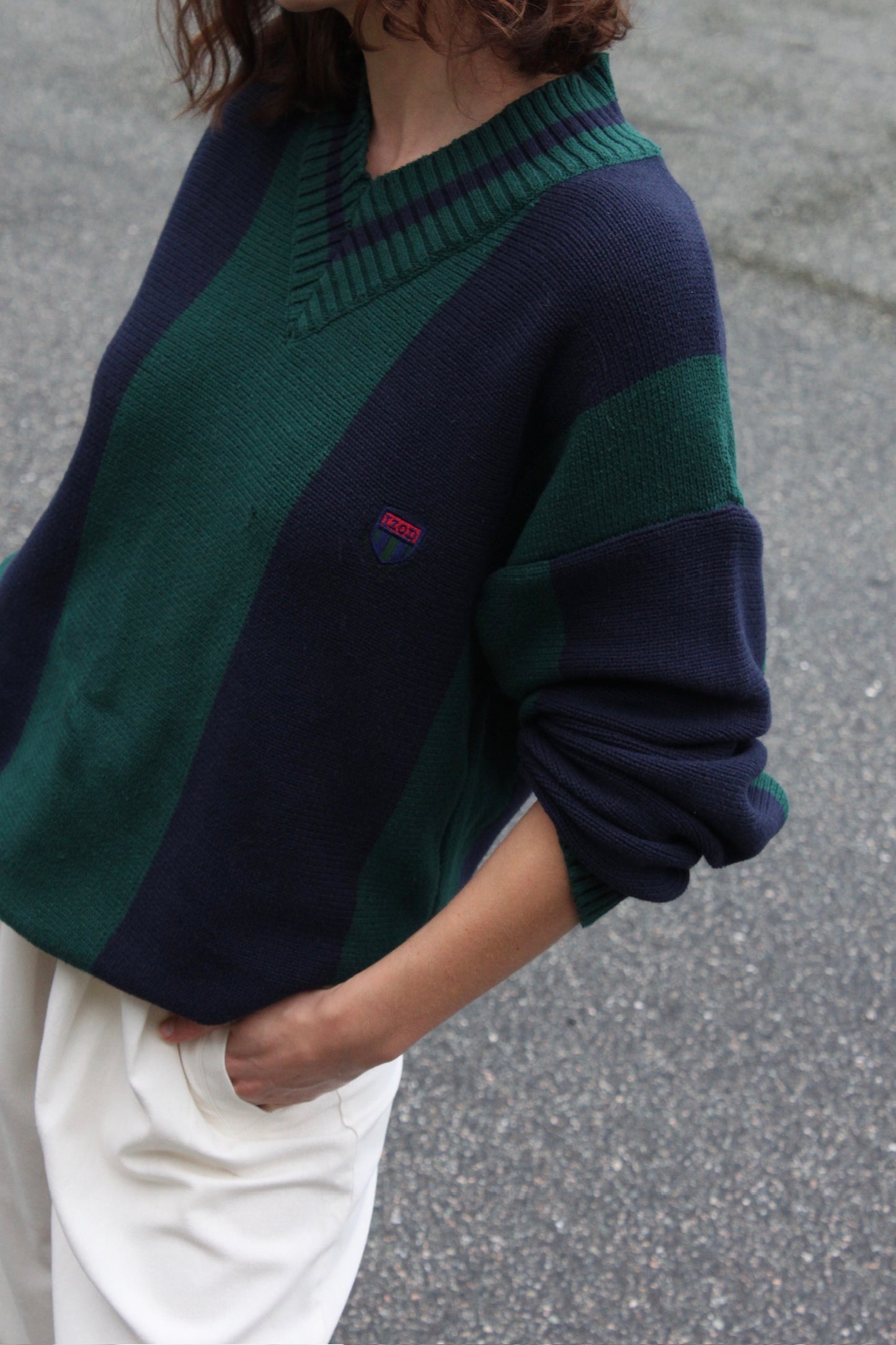 90s Izod Wide Striped Collegiate Knit