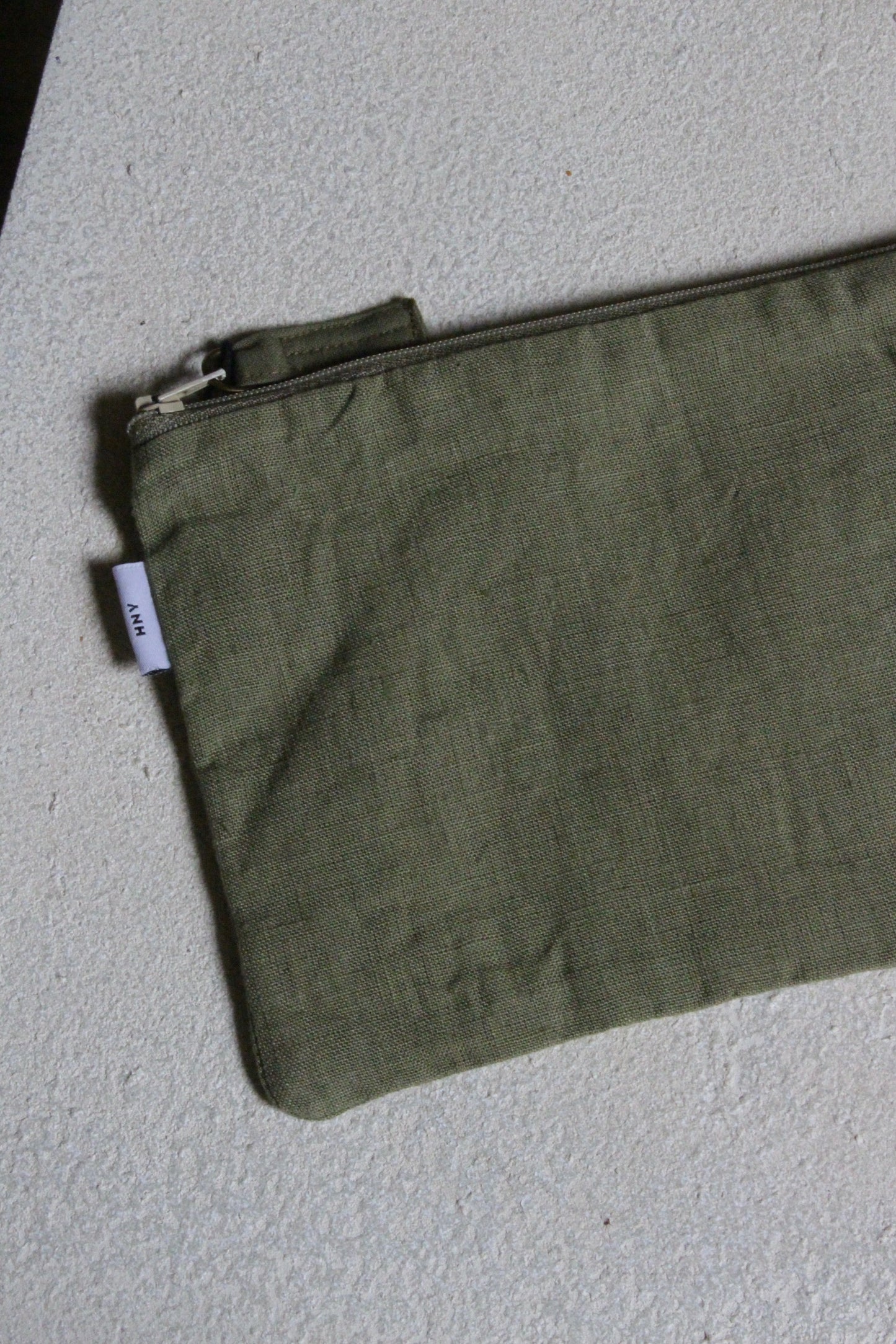 Simple Linen Zipper Pouch