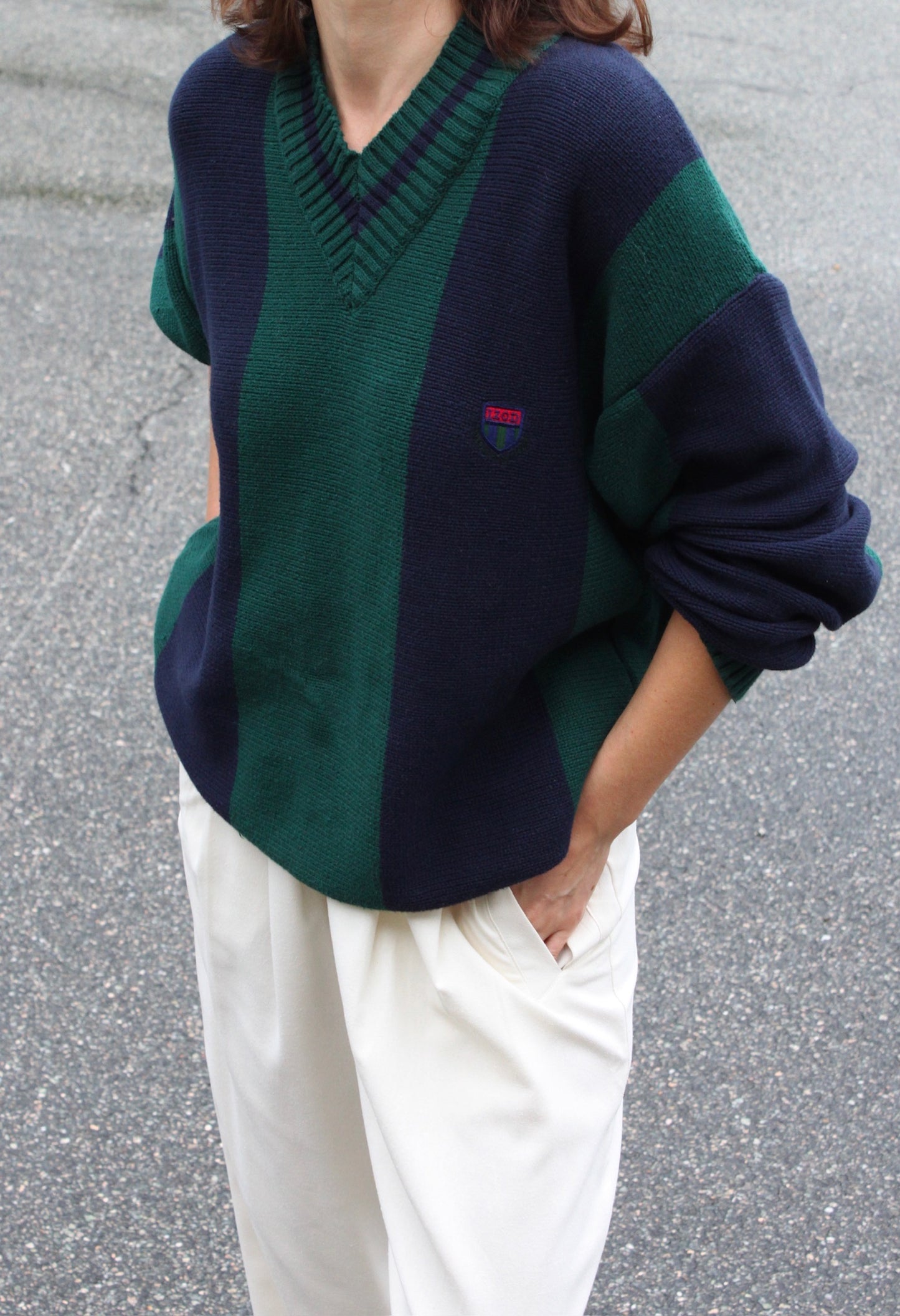 90s Izod Wide Striped Collegiate Knit