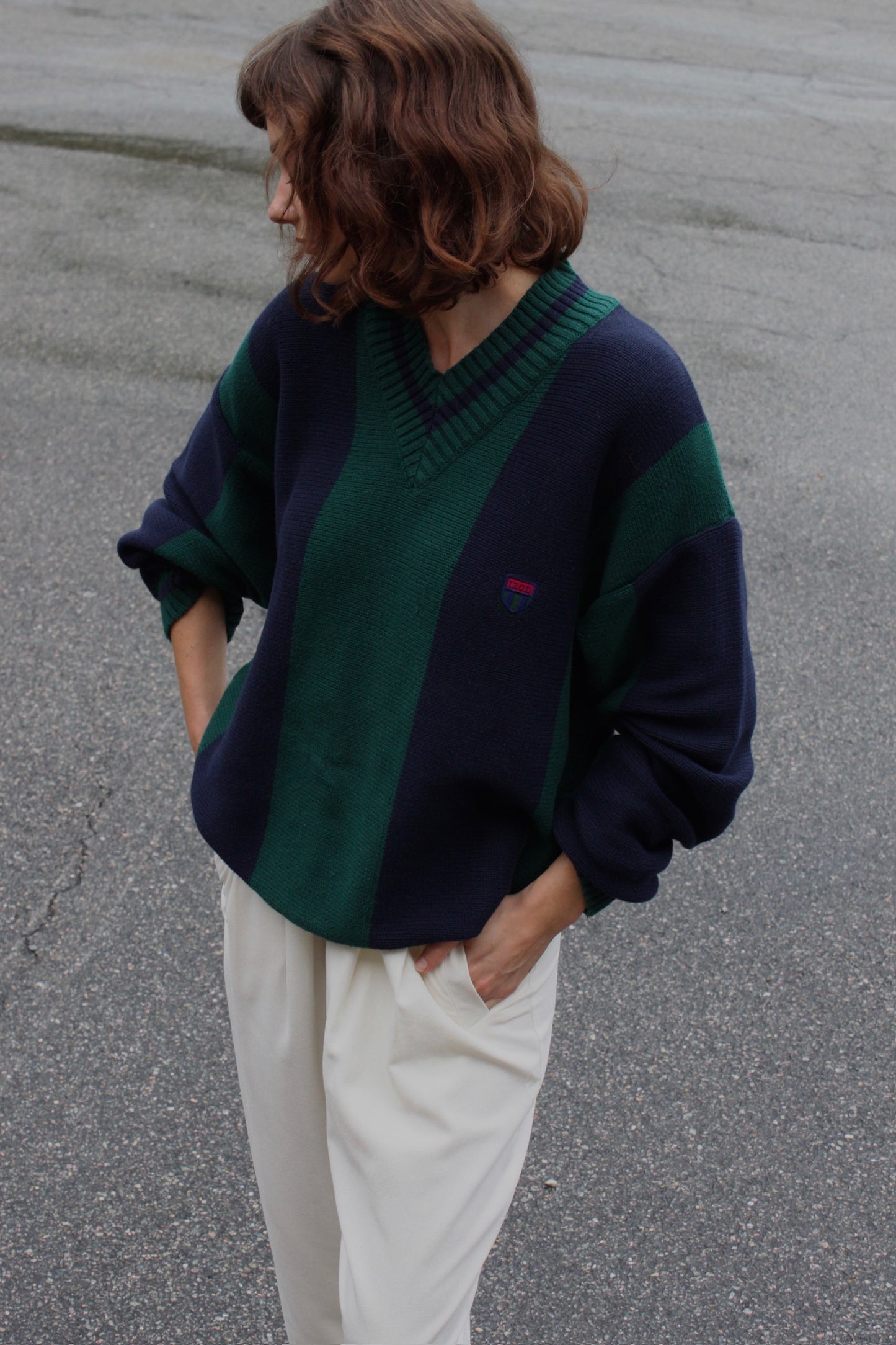 90s Izod Wide Striped Collegiate Knit