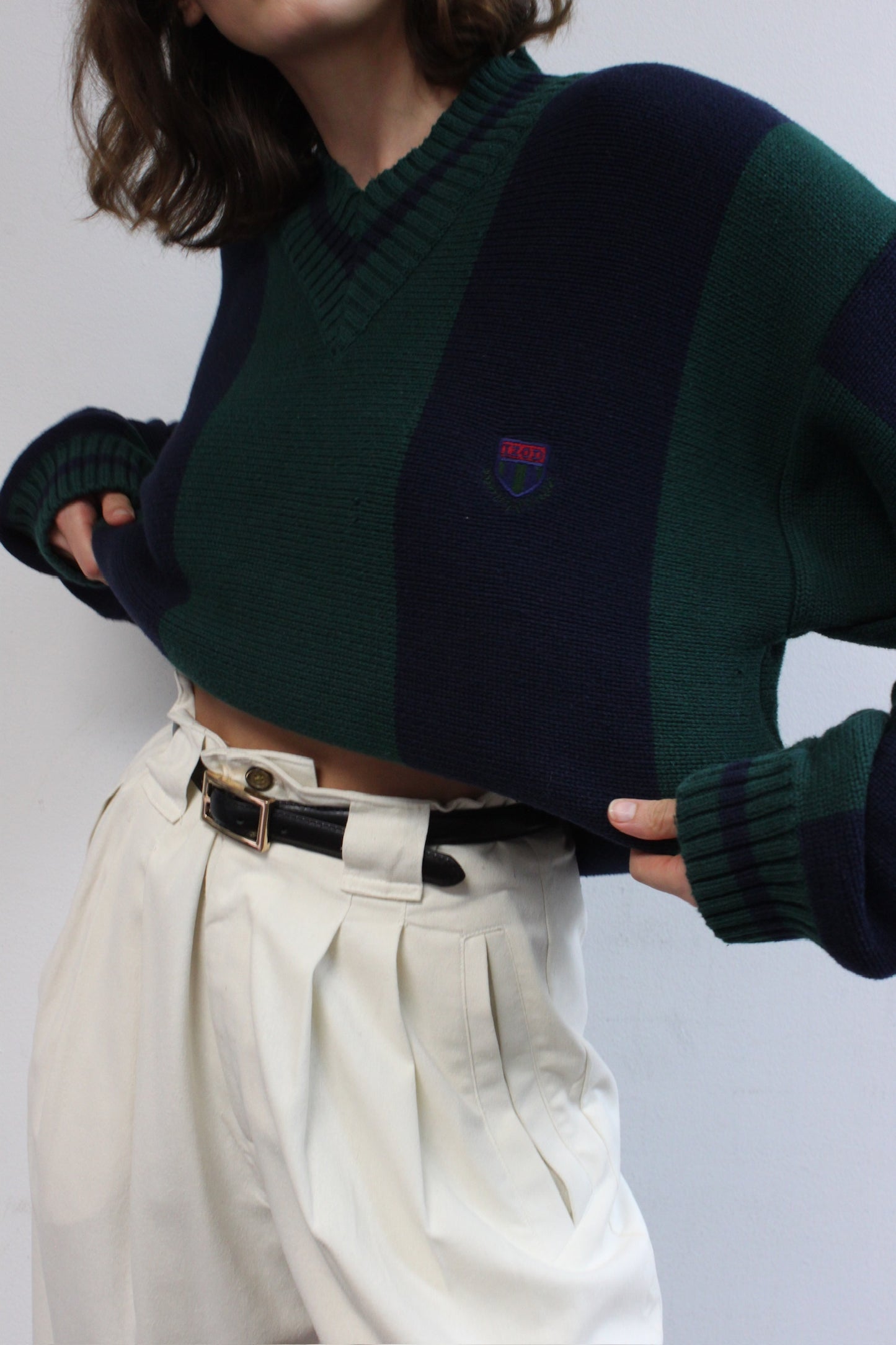 90s Izod Wide Striped Collegiate Knit