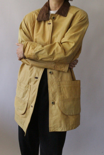 Vintage Sand Leather Chore Jacket