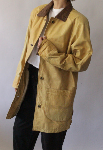 Vintage Sand Leather Chore Jacket