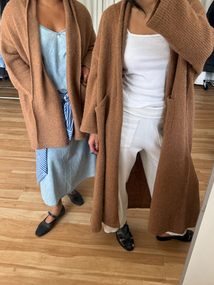 Haori Extra Long Alpaca Sweater Coat