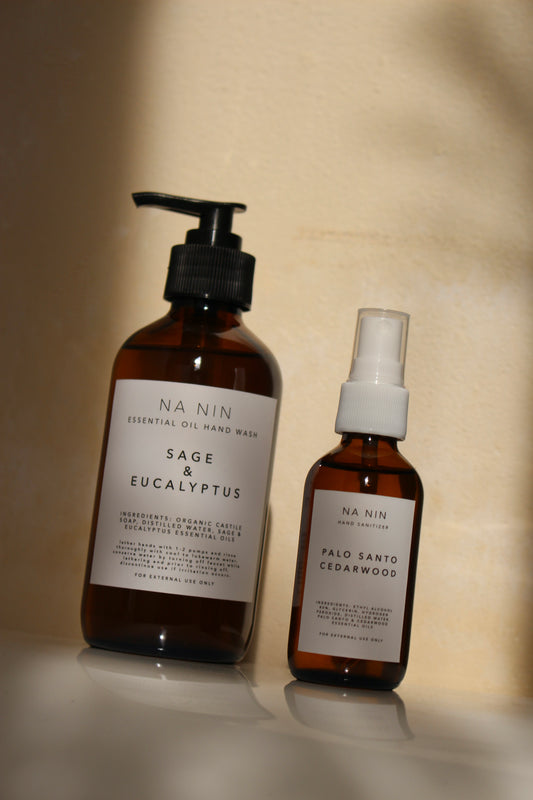 Essential Oil Hand Wash & Hand Sanitizer Set