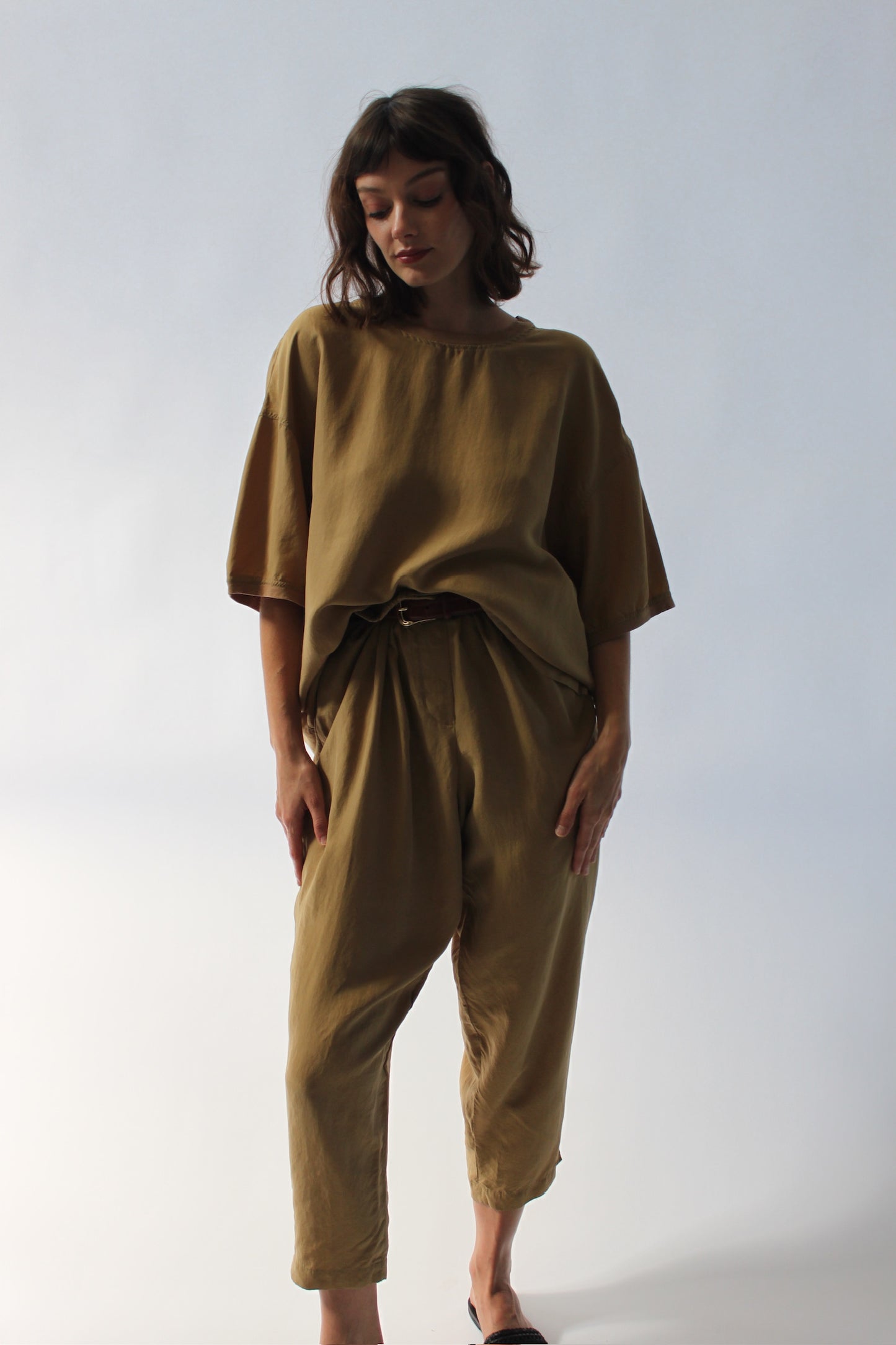 90s DKNY Dijon Silk Pant Set