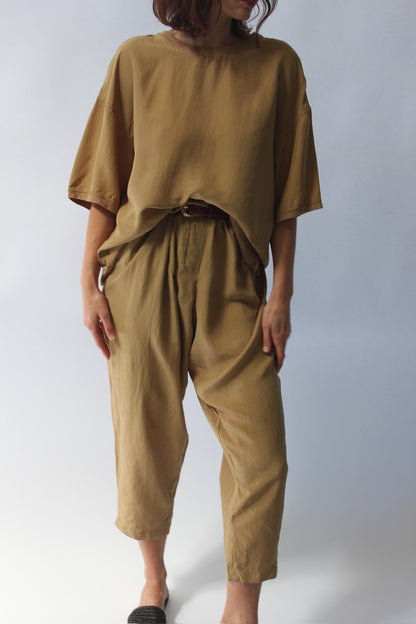 90s DKNY Dijon Silk Pant Set