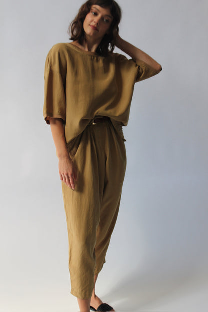 90s DKNY Dijon Silk Pant Set