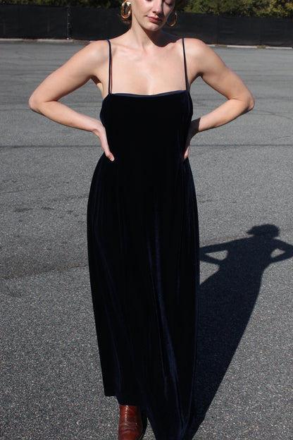 Vintage Midnight Velvet Gown