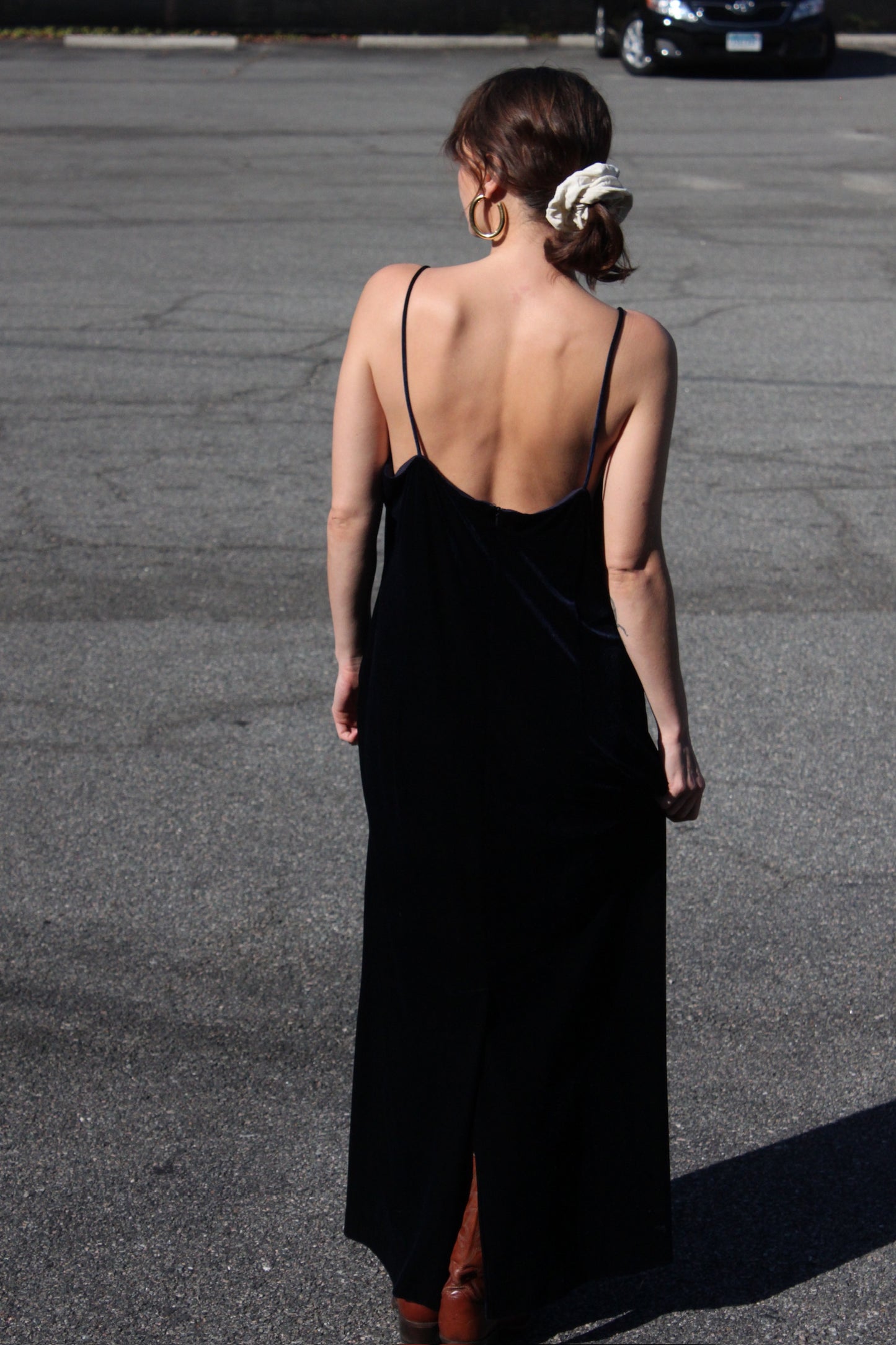 Vintage Midnight Velvet Gown