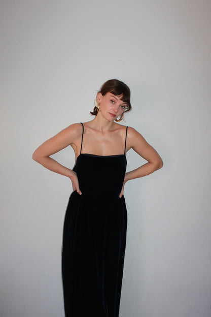 Vintage Midnight Velvet Gown