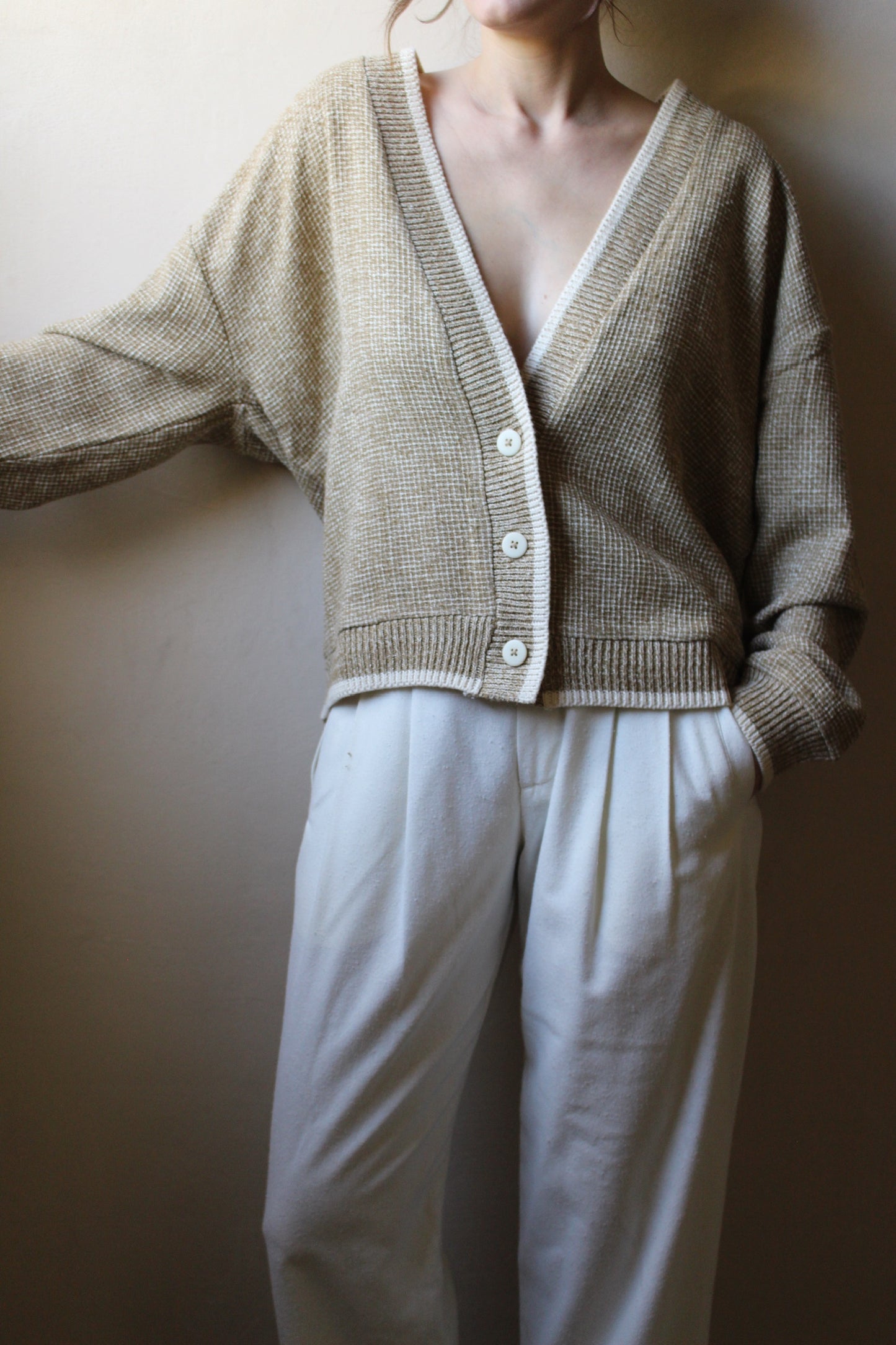 Raymond Basketweave Silk Knit Cardigan