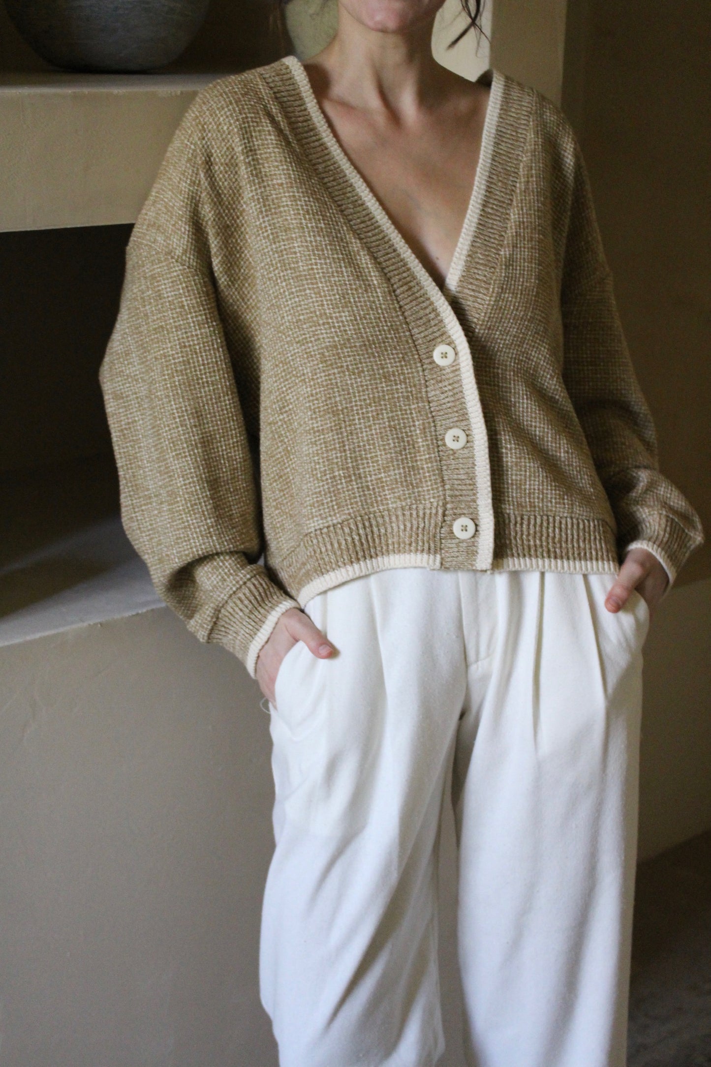 Raymond Basketweave Silk Knit Cardigan