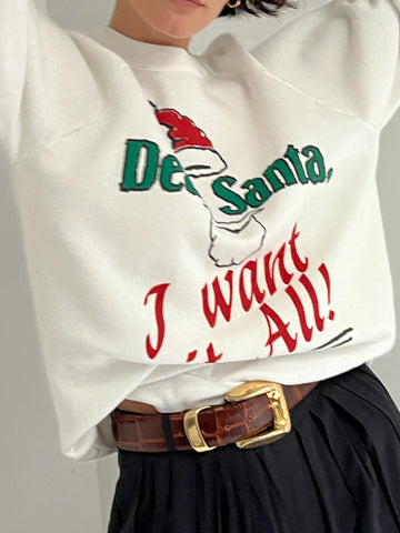 Vintage "Dear Santa" Raglan Sweatshirt