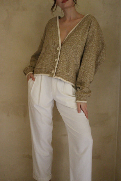 Raymond Basketweave Silk Knit Cardigan