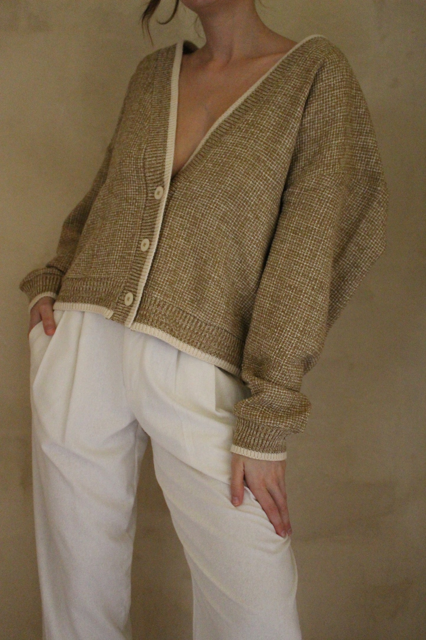 Raymond Basketweave Silk Knit Cardigan