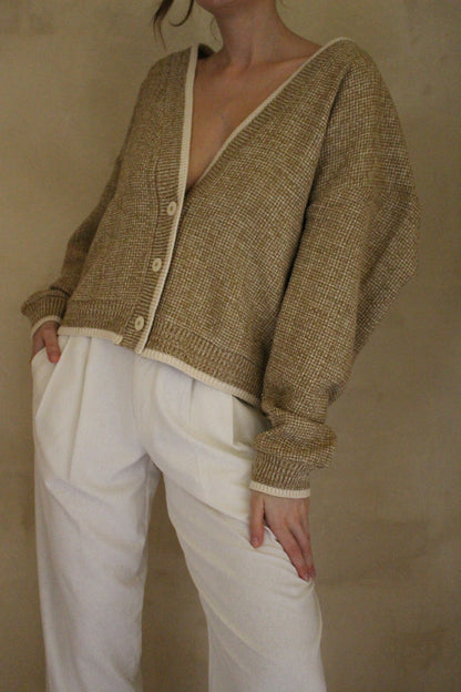 Raymond Basketweave Silk Knit Cardigan