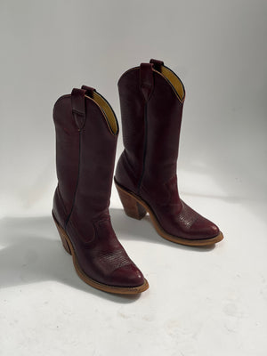 Vintage Leather Cowboy Boot