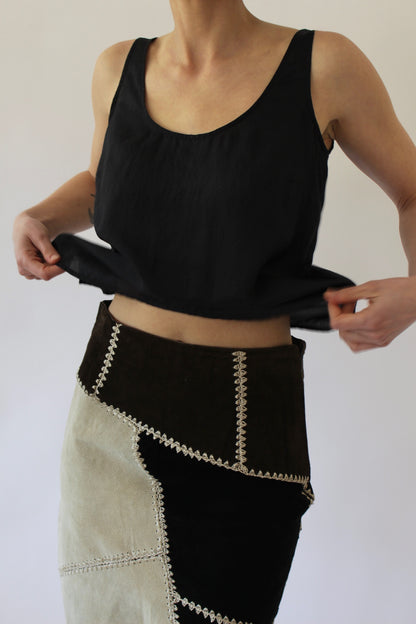 Vintage Onyx Paperthin Silk Tank Top