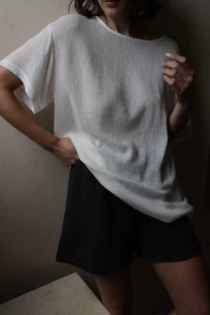 Tristan Woven Mesh Tee