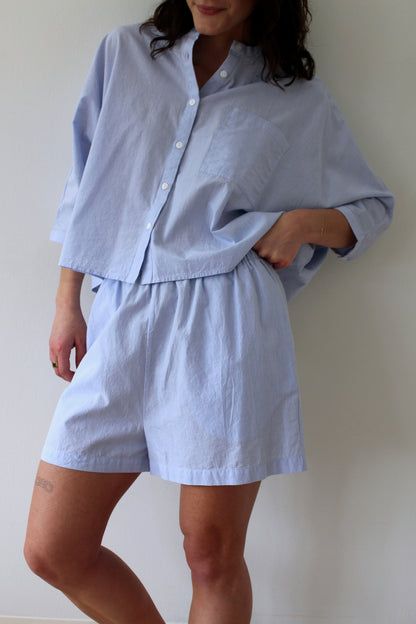 Dimitri Pinstripe Cotton Short
