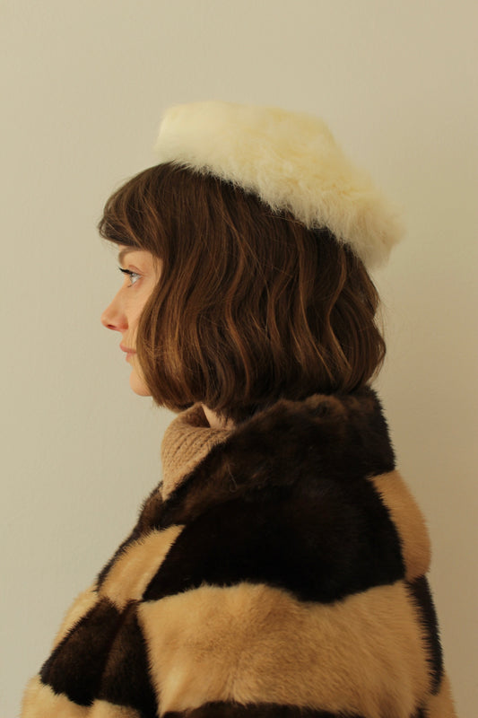 Vintage Cream Fur Topper