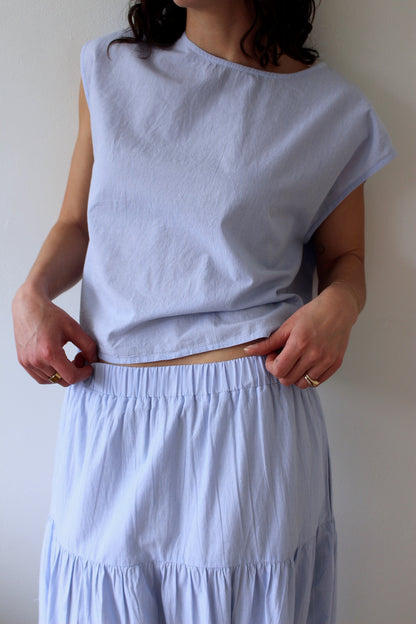 Zay Pinstripe Cotton Top