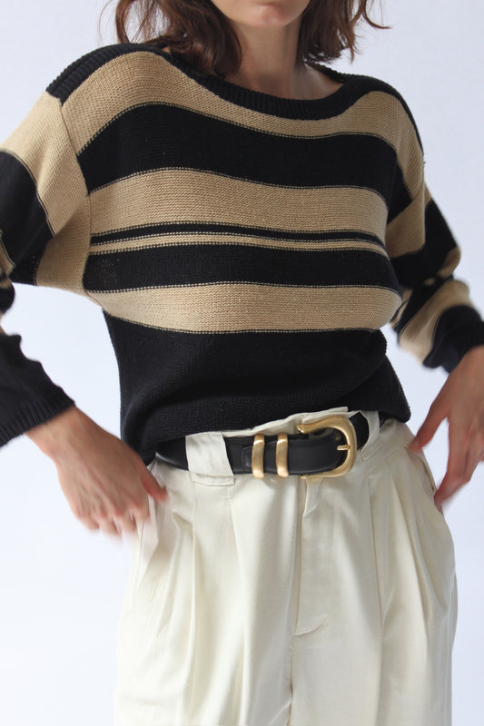 Vintage Christian Dior Striped Linen Knit