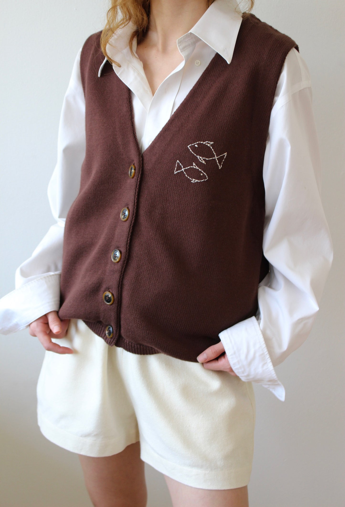 Wilson Embroidered Pima Cotton Vest