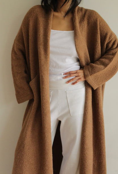 Haori Extra Long Alpaca Sweater Coat