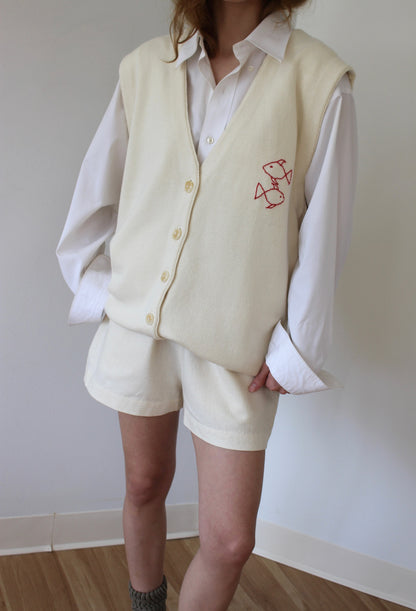 Wilson Embroidered Pima Cotton Vest