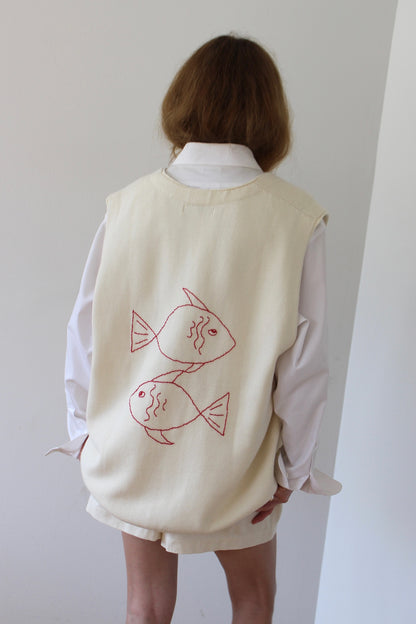 Wilson Embroidered Pima Cotton Vest
