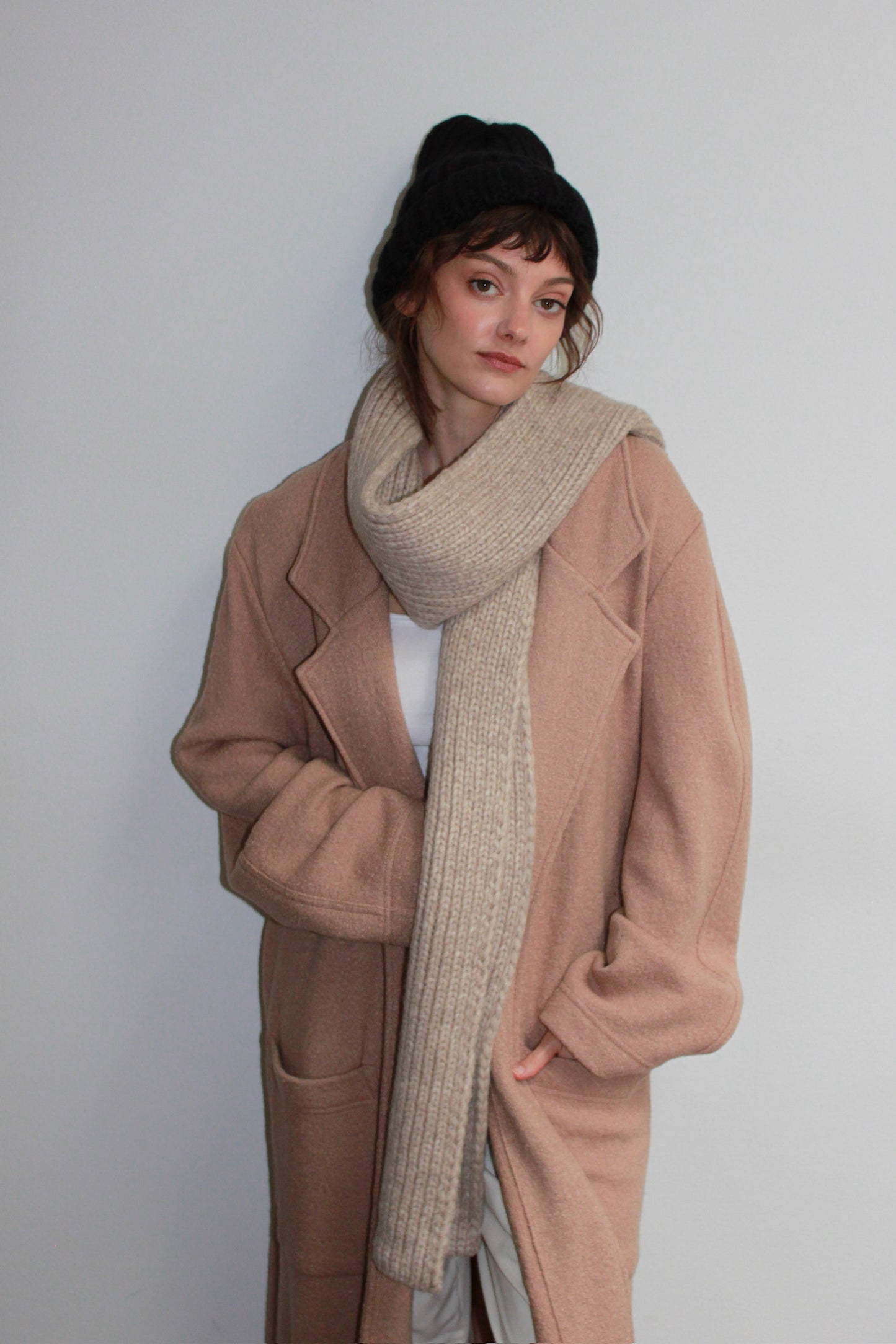 Beautiful Vintage Camel Tailored Wool Long Coat