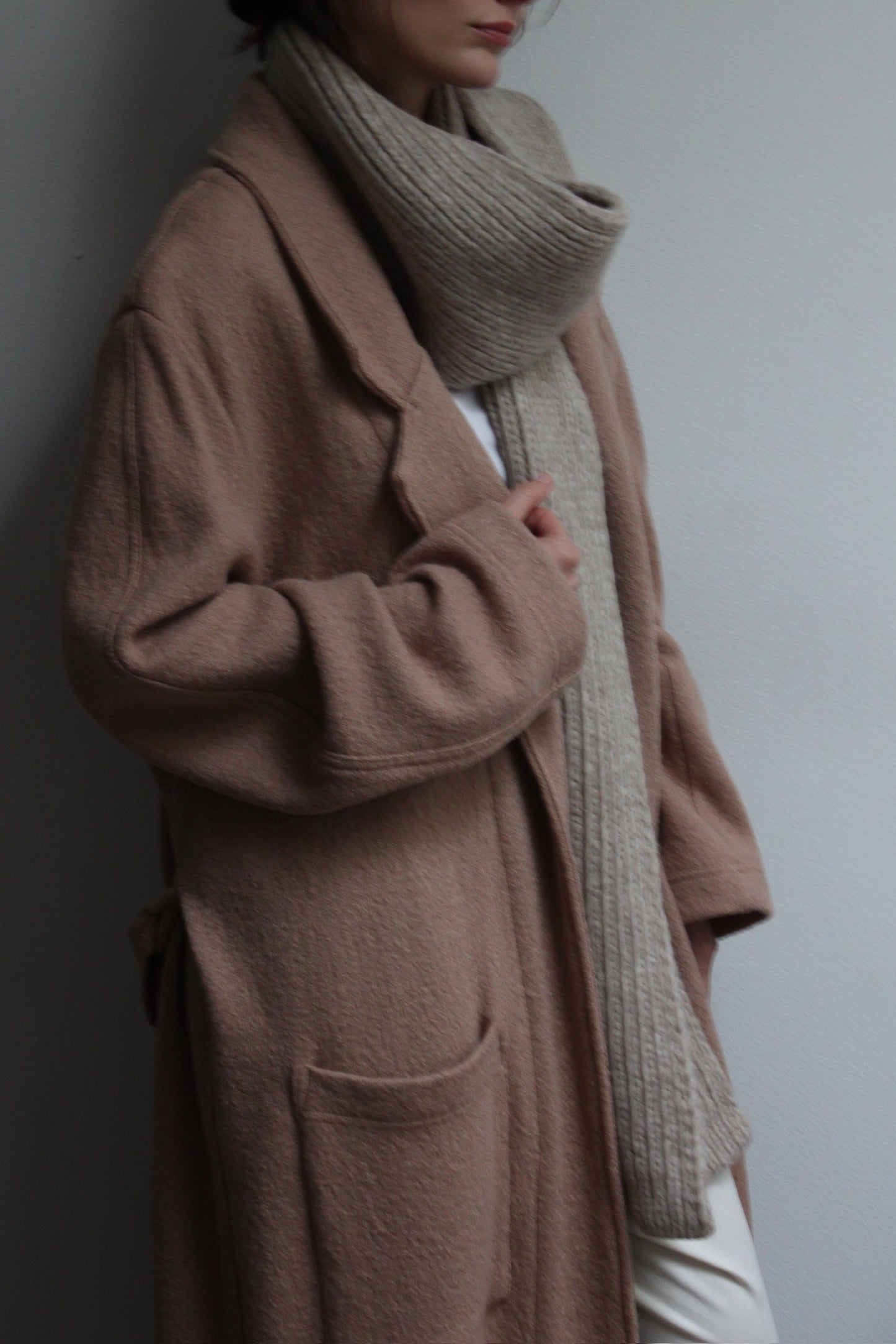 Beautiful Vintage Camel Tailored Wool Long Coat