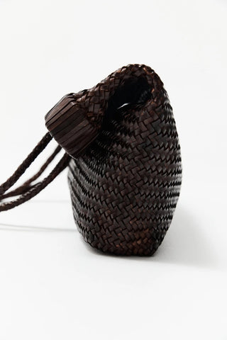 St. Agni Wide Bagu Woven Tote / Available in Black and Chocolate