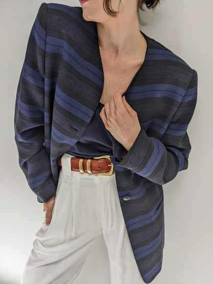 90s Striped Silk Blazer