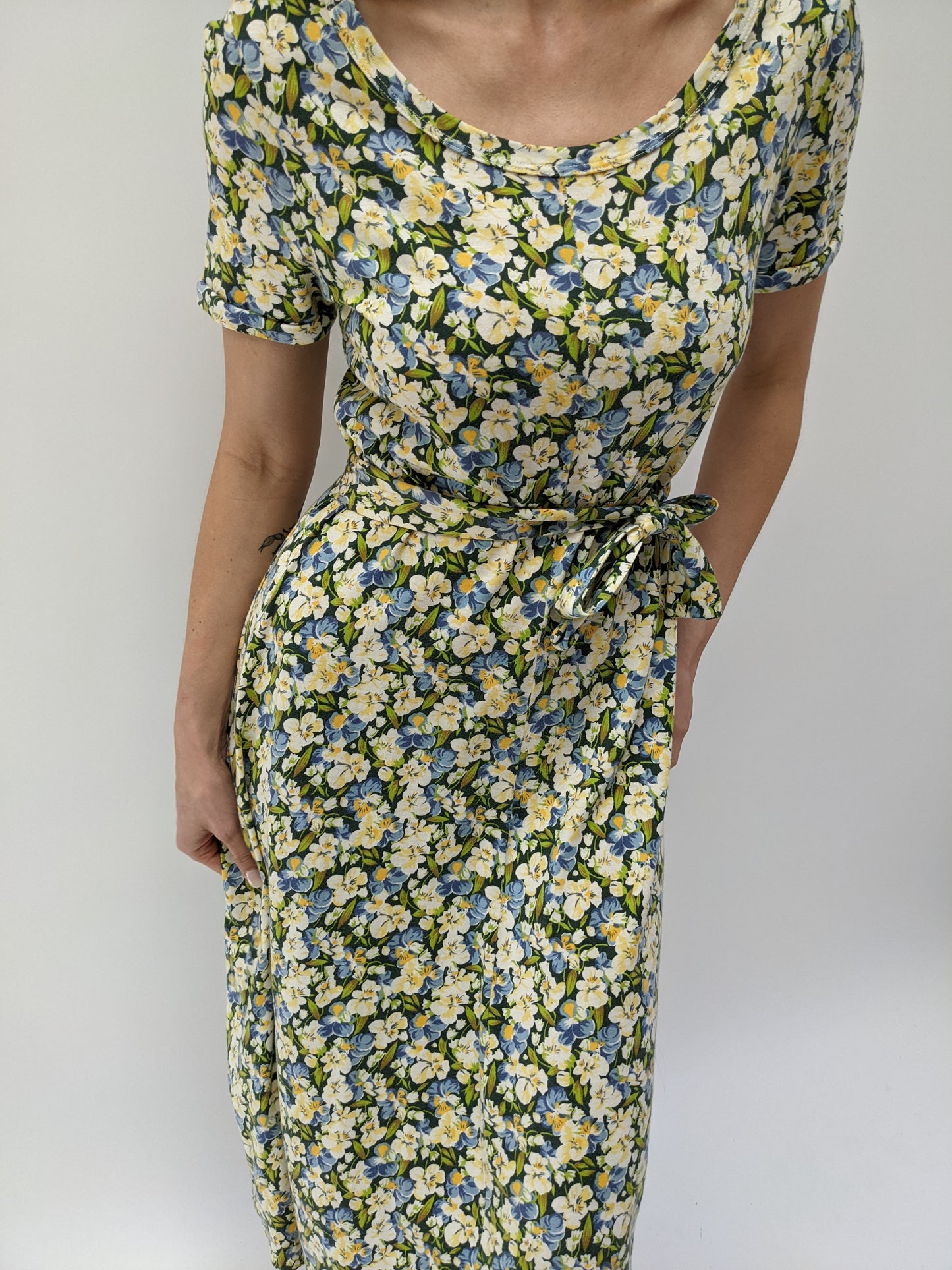 Vintage 70s Diane Von Fürstenberg Pansy Printed Dress